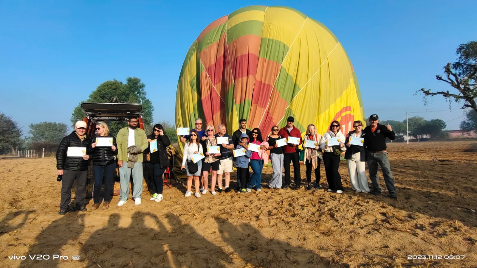 Hot air balloon sunrise
